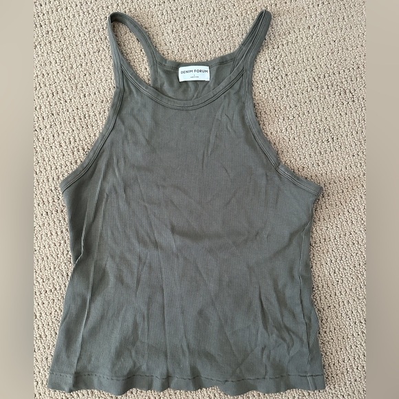 NWOT Denim Forum Ribbed Tank - Picture 1 of 2